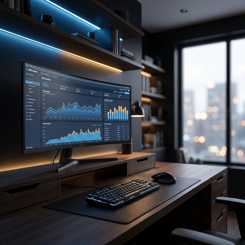 Moderner Local SEO Arbeitsplatz in Roßtal, Region Nürnberg